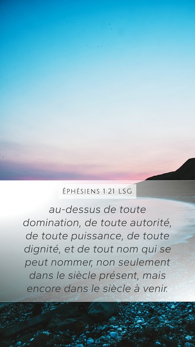 Éphésiens 1:21 LSG Bible Verse Image