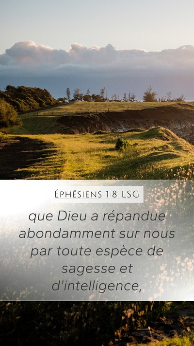Éphésiens 1:8 LSG Bible Verse Image