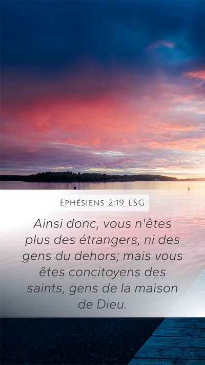 Éphésiens 2:19 LSG Bible Verse Image