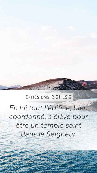 Éphésiens 2:21 LSG Bible Verse Image