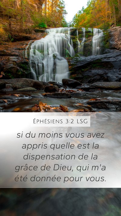 Éphésiens 3:2 LSG Bible Verse Image