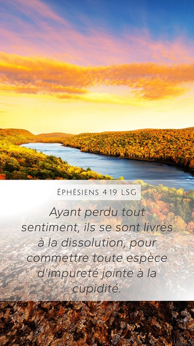 Éphésiens 4:19 LSG Bible Verse Image