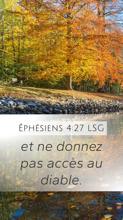 Éphésiens 4:27 LSG Bible Verse Image