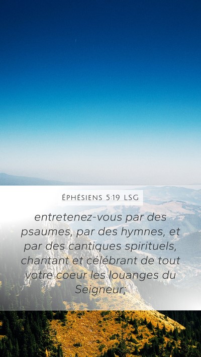 Éphésiens 5:19 LSG Bible Verse Image