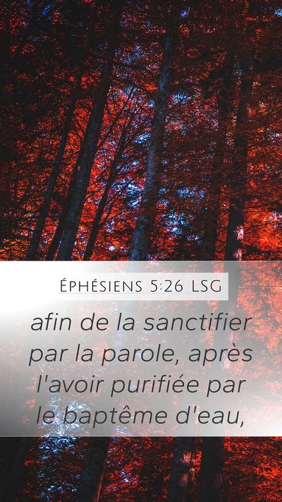 Éphésiens 5:26 LSG Bible Verse Image