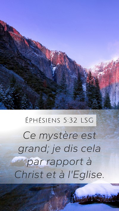 Éphésiens 5:32 LSG Bible Verse Image