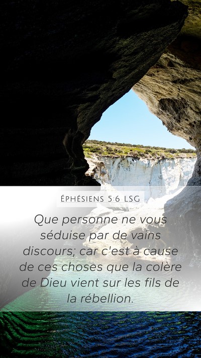 Éphésiens 5:6 LSG Bible Verse Image