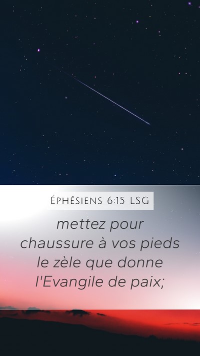 Éphésiens 6:15 LSG Bible Verse Image