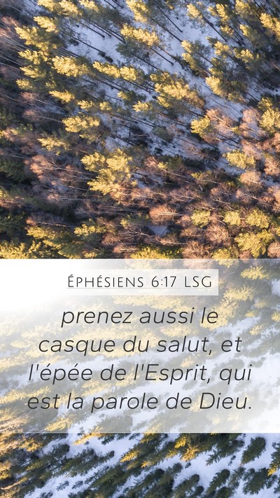 Éphésiens 6:17 LSG Bible Verse Image