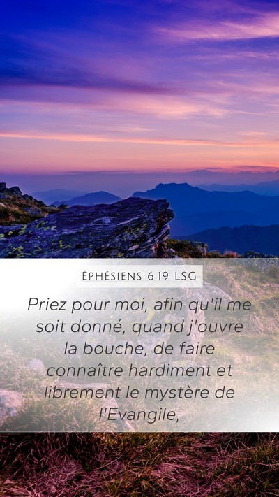 Éphésiens 6:19 LSG Bible Verse Image