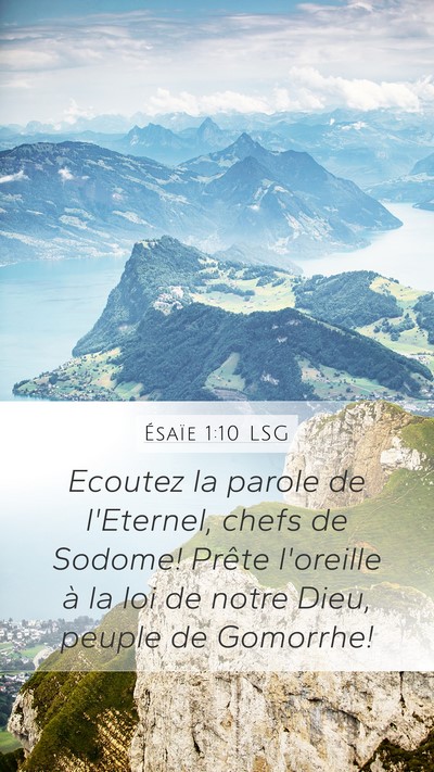 Ésaïe 1:10 LSG Bible Verse Image