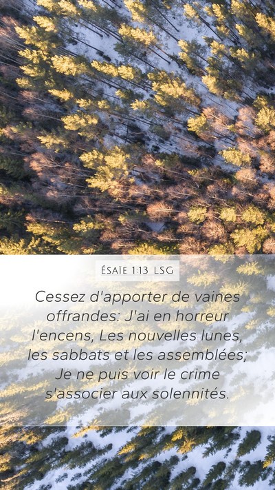 Ésaïe 1:13 LSG Bible Verse Image