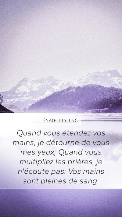 Ésaïe 1:15 LSG Bible Verse Image
