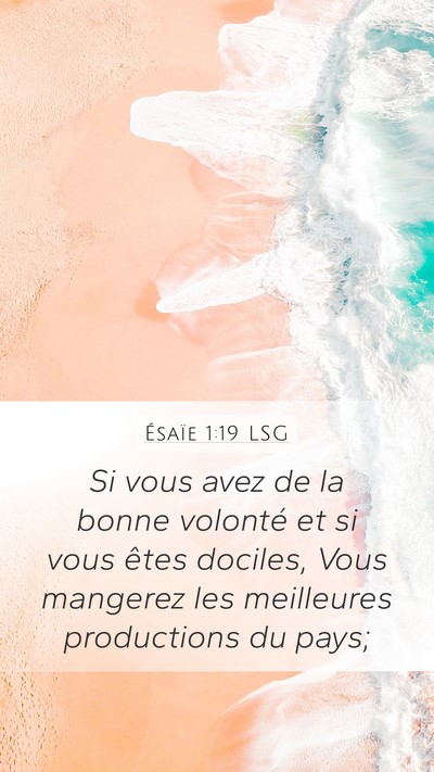 Ésaïe 1:19 LSG Bible Verse Image