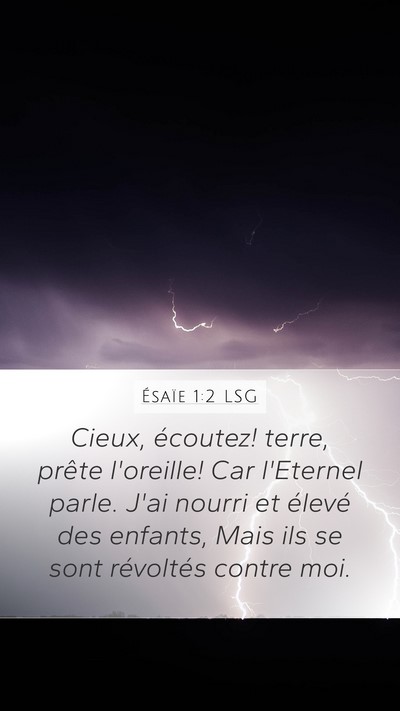Ésaïe 1:2 LSG Bible Verse Image