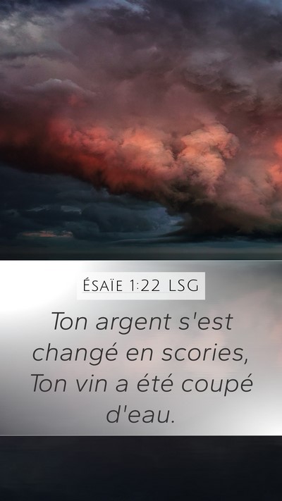 Ésaïe 1:22 LSG Bible Verse Image