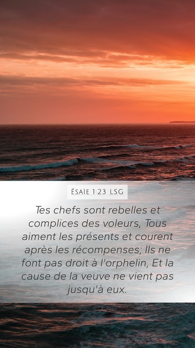 Ésaïe 1:23 LSG Bible Verse Image