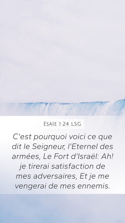 Ésaïe 1:24 LSG Bible Verse Image
