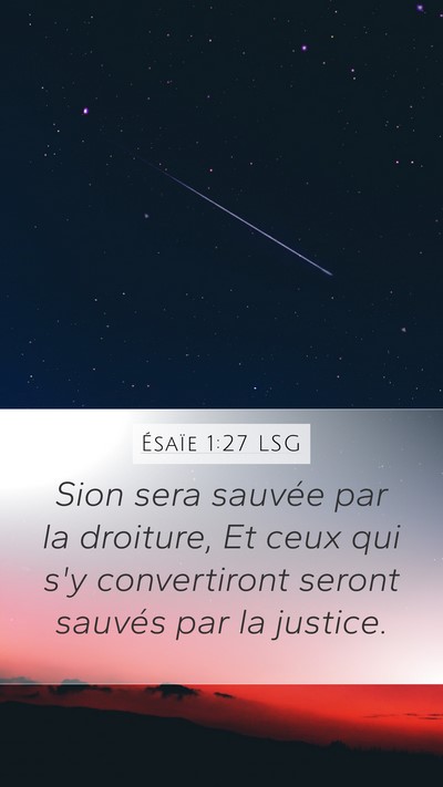 Ésaïe 1:27 LSG Bible Verse Image