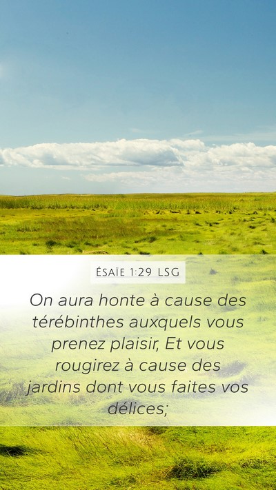 Ésaïe 1:29 LSG Bible Verse Image