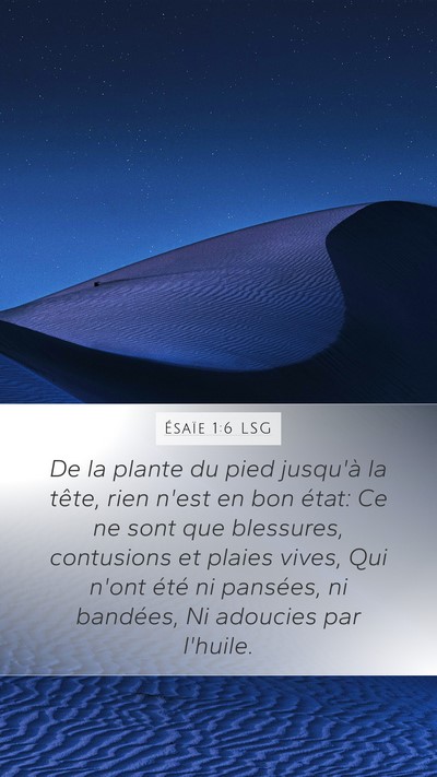 Ésaïe 1:6 LSG Bible Verse Image