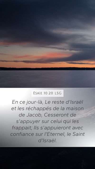 Ésaïe 10:20 LSG Bible Verse Image
