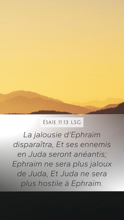 Ésaïe 11:13 LSG Bible Verse Image