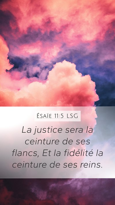 Ésaïe 11:5 LSG Bible Verse Image