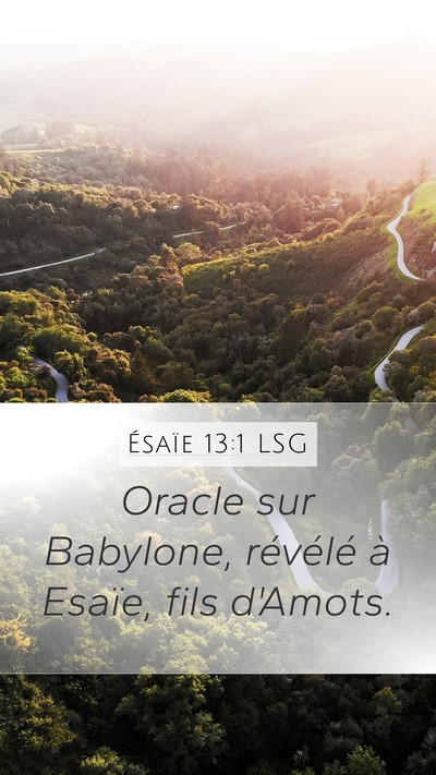 Ésaïe 13:1 LSG Bible Verse Image