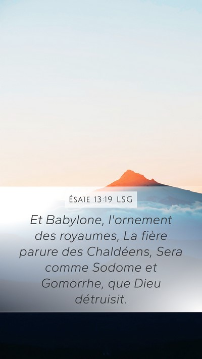Ésaïe 13:19 LSG Bible Verse Image