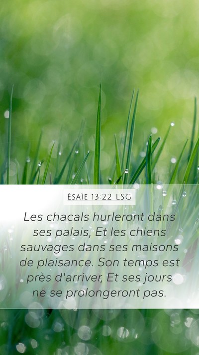 Ésaïe 13:22 LSG Bible Verse Image