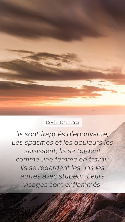 Ésaïe 13:8 LSG Bible Verse Image