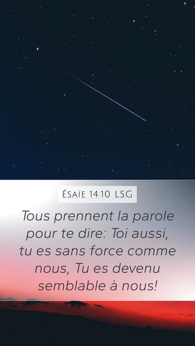 Ésaïe 14:10 LSG Bible Verse Image