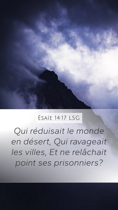 Ésaïe 14:17 LSG Bible Verse Image