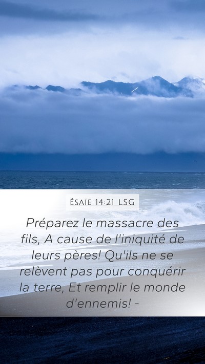 Ésaïe 14:21 LSG Bible Verse Image