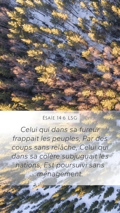 Ésaïe 14:6 LSG Bible Verse Image