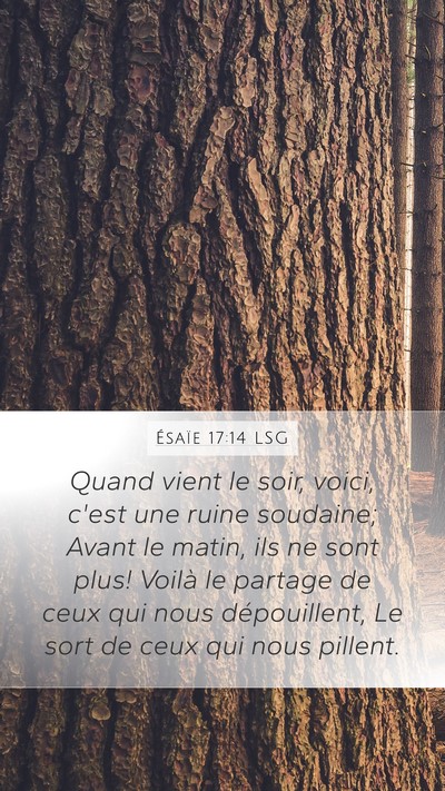 Ésaïe 17:14 LSG Bible Verse Image