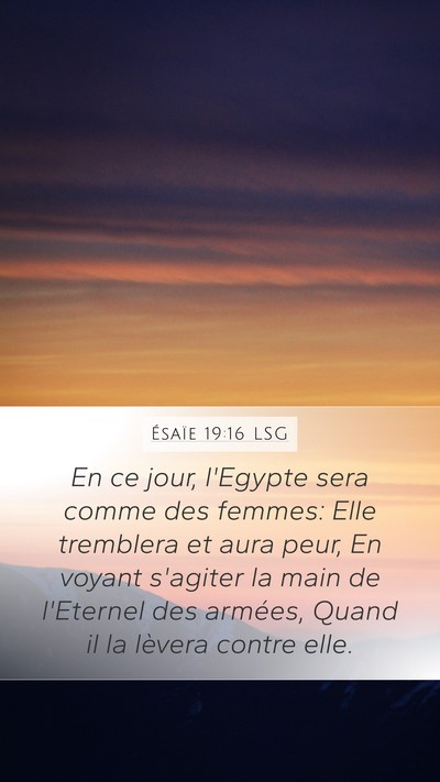 Ésaïe 19:16 LSG Bible Verse Image