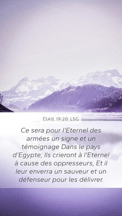 Ésaïe 19:20 LSG Bible Verse Image