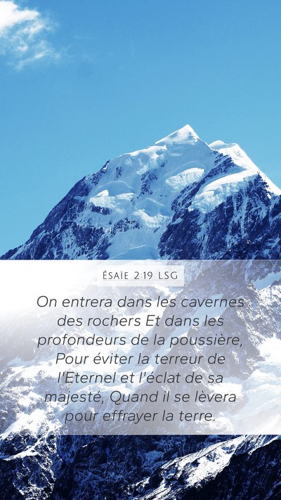 Ésaïe 2:19 LSG Bible Verse Image
