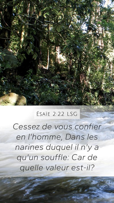 Ésaïe 2:22 LSG Bible Verse Image