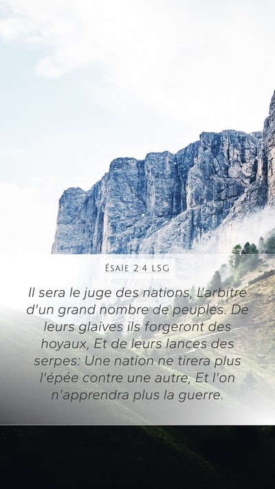 Ésaïe 2:4 LSG Bible Verse Image