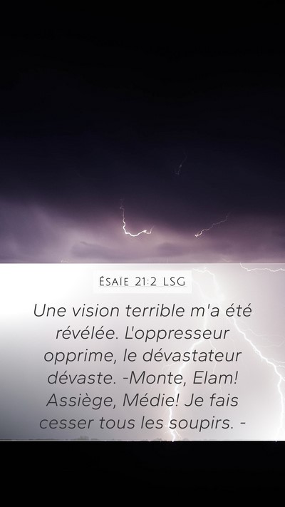 Ésaïe 21:2 LSG Bible Verse Image