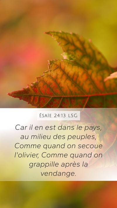 Ésaïe 24:13 LSG Bible Verse Image