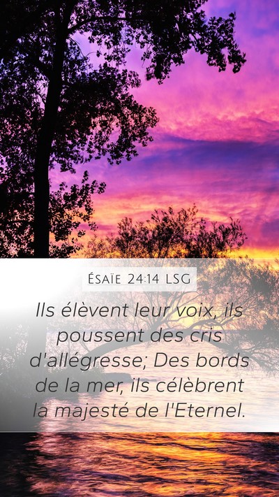 Ésaïe 24:14 LSG Bible Verse Image