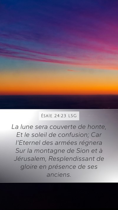 Ésaïe 24:23 LSG Bible Verse Image
