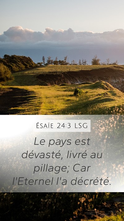 Ésaïe 24:3 LSG Bible Verse Image