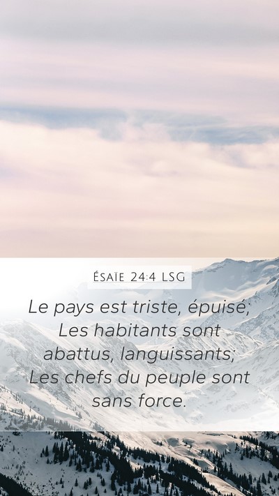 Ésaïe 24:4 LSG Bible Verse Image