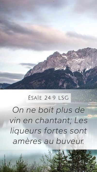Ésaïe 24:9 LSG Bible Verse Image