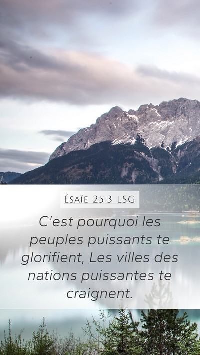 Ésaïe 25:3 LSG Bible Verse Image